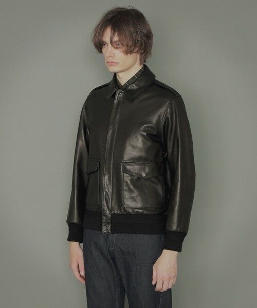 MACKINTOSH LONDON(MENS) / マッキントッシュ ロンドン 　メンズ ブルゾン | 【Weather proofed Leatherwear】レザーA-2ブルゾン | 詳細4