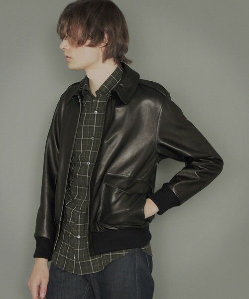 【Weather proofed Leatherwear】レザーA-2ブルゾン