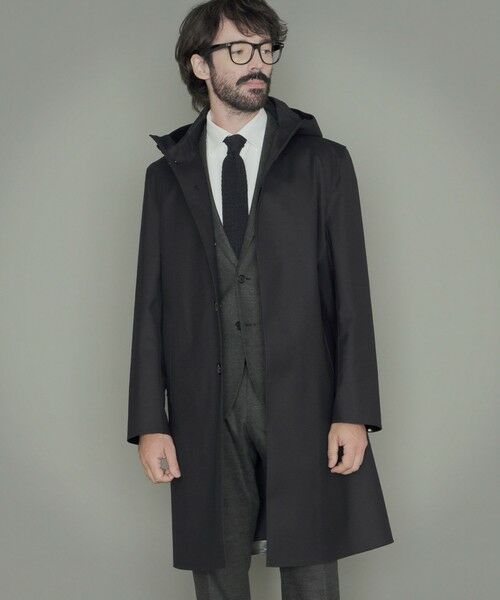 【MACKINTOSH】【DUNKELD HOOD】ゴム引きウールフーデッドコート