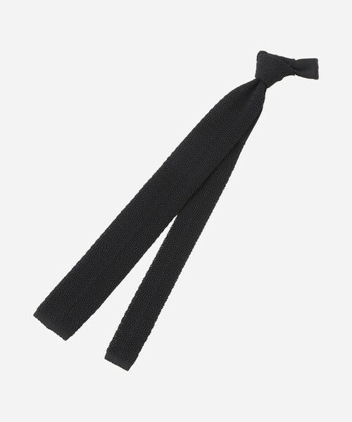 MACKINTOSH LONDON(MENS) / マッキントッシュ ロンドン 　メンズ ネクタイ | 【LEON掲載】【ASCOT】ニットネクタイ（ブラック）