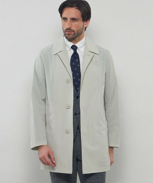 MACKINTOSH LONDON(MENS)/マッキントッシュ ロンドン メンズ 【LEON掲載】【DUNFORD SHORT】【FEATHER-TECH PAC】【FLEX NYLON】ストレッチナイロンステンカラーコート ライトグレー 40 MACKINTOSH LONDON(MENS)/マッキントッシュ ロンドン メンズ 【LEON掲載】【DUNFORD SHORT】【FEATHER-TECH PAC】【FLEX NYLON】ストレッチナイロンステンカラーコート ライトグレー 40
