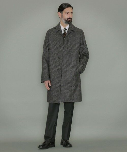 MACKINTOSH LONDON(MENS) / マッキントッシュ ロンドン 　メンズ その他アウター | 【DUNFORD】【Loro Piana/ロロ・ピアーナ】ハウンドトゥースウールステンカラーコート | 詳細1