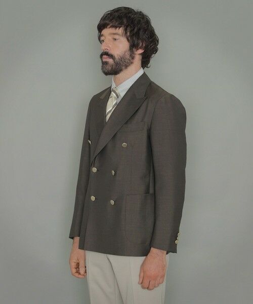 MACKINTOSH LONDON(MENS) / マッキントッシュ ロンドン 　メンズ ノーカラージャケット | 【DORMEUIL/ドーメル】【SUPER LITE TONIK】ダブルブレステッドブレザー | 詳細3