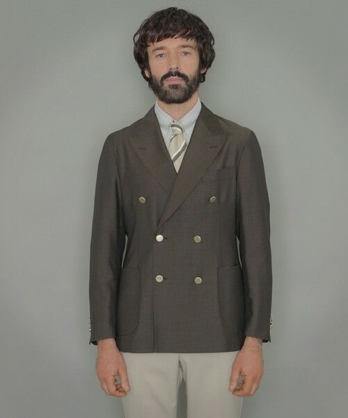 MACKINTOSH LONDON(MENS) / マッキントッシュ ロンドン 　メンズ ノーカラージャケット | 【DORMEUIL/ドーメル】【SUPER LITE TONIK】ダブルブレステッドブレザー | 詳細4