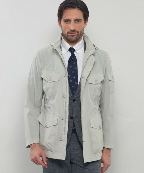 MACKINTOSH LONDON(MENS)/マッキントッシュ ロンドン メンズ 【BERWICK】【FEATHER-TECH PAC】【FLEX NYLON】ストレッチナイロンミリタリーブルゾン ライトグレー 38 MACKINTOSH LONDON(MENS)/マッキントッシュ ロンドン メンズ 【BERWICK】【FEATHER-TECH PAC】【FLEX NYLON】ストレッチナイロンミリタリーブルゾン ライトグレー 38