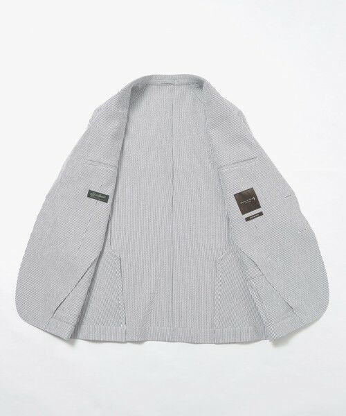 MACKINTOSH LONDON(MENS) / マッキントッシュ ロンドン 　メンズ ノーカラージャケット | 【BREASY JACKET】【Subalpino/スバルピーノ】シアサッカーセットアップジャケット | 詳細11