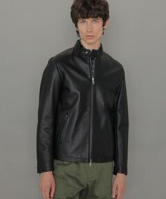 【Weather proofed Leather】レザーシングルライダースジャケット