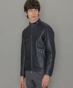 【Weather proofed Leather】レザーシングルライダースジャケット