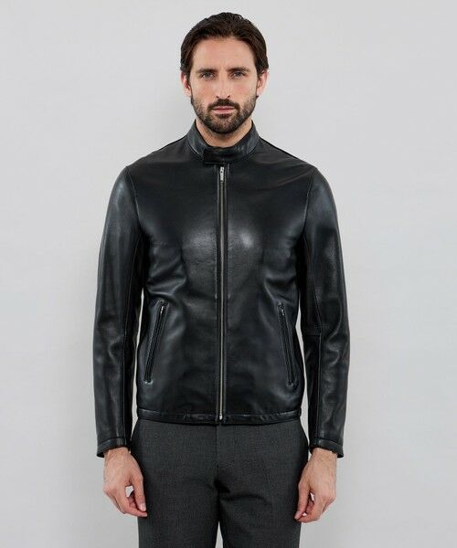 Weather proofed Leather】レザーシングルライダースジャケット