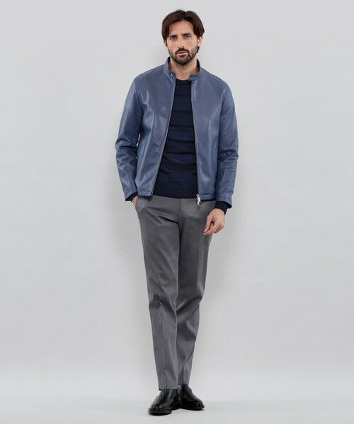 NOMA t.d. ライダースジャケット ナイロン　レザー　ドッキング　ブルゾン NOMA t.d. × NEEDLES[ノーマティーディー×ニードルズ] Faux