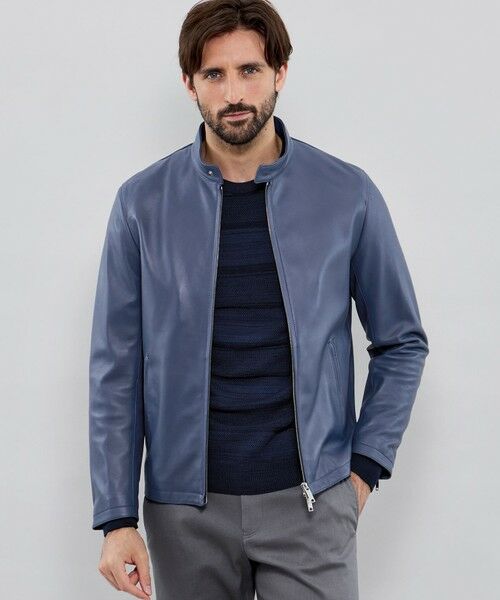 Weather proofed Leather】レザーシングルライダースジャケット