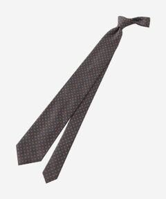 MACKINTOSH LONDON(MENS) / マッキントッシュ ロンドン 　メンズ ネクタイ | フラワーモチーフ小紋柄シルクネクタイ