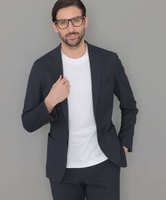 MACKINTOSH LONDON(MENS) / マッキントッシュ ロンドン 　メンズ ノーカラージャケット | 【LEON掲載】【BREASY JACKET】【Subalpino/スバルピーノ】シアサッカーセットアップジャケット