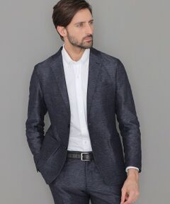MACKINTOSH LONDON(MENS) / マッキントッシュ ロンドン 　メンズ ノーカラージャケット | 【2024年春夏モデル】【BREASY JACKET】LENO CLOTH セットアップジャケット