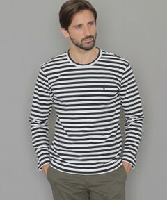 クルーネックロングスリーブボーダーTシャツ