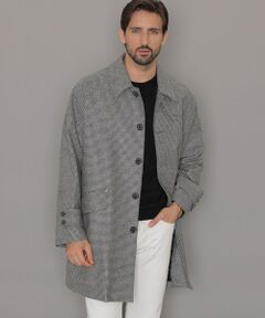 【MACKINTOSH】【HUMBIE/ハンビー】ウール千鳥ショートステンカラーコート