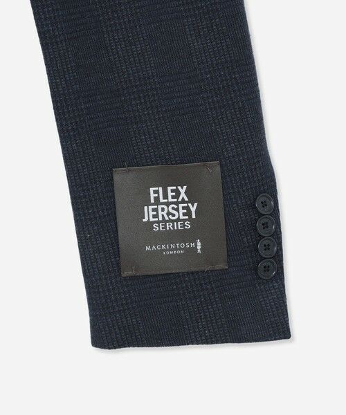 MACKINTOSH LONDON(MENS) / マッキントッシュ ロンドン 　メンズ ノーカラージャケット | 【FLEX JERSEY】コットンウールジャージーグレンチェックセットアップジャケット | 詳細3