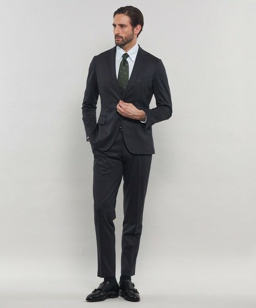 MACKINTOSH LONDON(MENS) / マッキントッシュ ロンドン メンズ ノーカラージャケット | 【FLEX JERSEY】ハイゲージジャカードセットアップジャケット | 詳細1