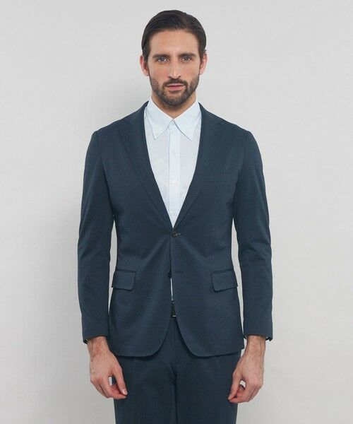 MACKINTOSH LONDON(MENS) / マッキントッシュ ロンドン 　メンズ ノーカラージャケット | 【WEB・一部店舗限定】【FLEX JERSEY】ムリネバーズアイジャージーセットアップジャケット | 詳細2