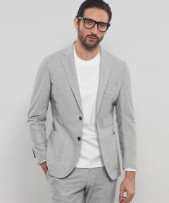 MACKINTOSH LONDON(MENS) / マッキントッシュ ロンドン 　メンズ ノーカラージャケット | 【WEB・一部店舗限定】【FLEX JERSEY】デニムジャージーセットアップジャケット