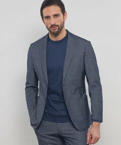 MACKINTOSH LONDON(MENS) / マッキントッシュ ロンドン 　メンズ ノーカラージャケット | 【WEB・一部店舗限定】【FLEX JERSEY】デニムジャージーセットアップジャケット