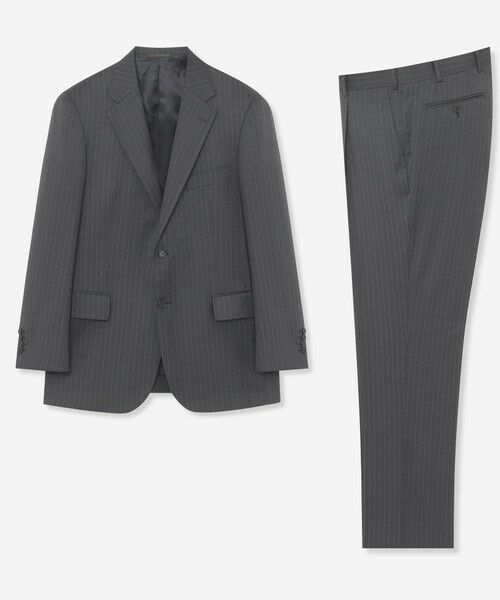 MACKINTOSH LONDON(MENS)/マッキントッシュ ロンドン メンズ 【OX BRIDGE】【LoroPiana/ロロ・ピアーナ】チョークストライプスーツ チャコールグレー 175 MACKINTOSH LONDON(MENS)/マッキントッシュ ロンドン メンズ 【OX BRIDGE】【LoroPiana/ロロ・ピアーナ】チョークストライプスーツ チャコールグレー 175