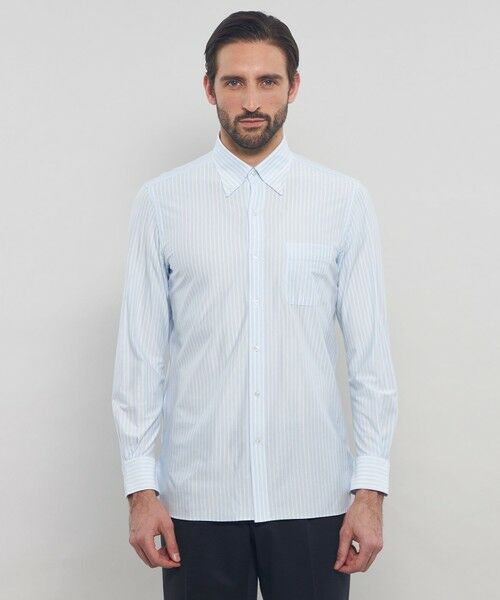 MACKINTOSH LONDON(MENS) / マッキントッシュ ロンドン メンズ シャツ・ブラウス | 【FLEX JERSEY】鹿の子バーズアイストライプジャージーシャツ | 詳細4