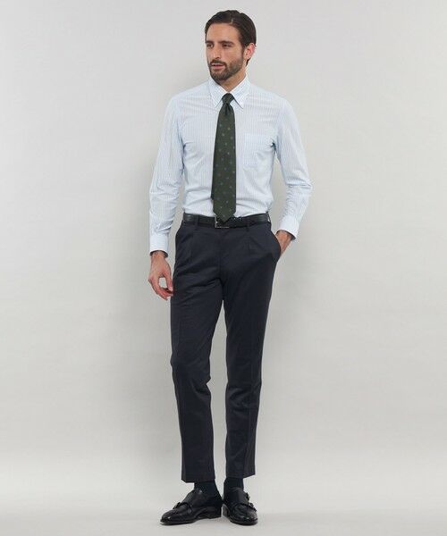 MACKINTOSH LONDON(MENS) / マッキントッシュ ロンドン メンズ シャツ・ブラウス | 【FLEX JERSEY】鹿の子バーズアイストライプジャージーシャツ | 詳細1