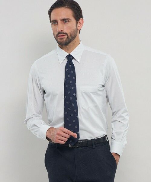 MACKINTOSH LONDON(MENS)/マッキントッシュ ロンドン メンズ 【FLEX JERSEY】鹿の子ジオメトリック小紋ジャージーシャツ グレー系2 L MACKINTOSH LONDON(MENS)/マッキントッシュ ロンドン メンズ 【FLEX JERSEY】鹿の子ジオメトリック小紋ジャージーシャツ グレー系2 L