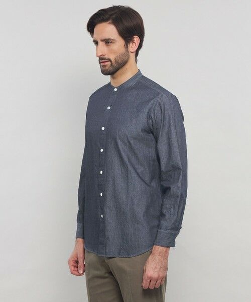 MACKINTOSH LONDON(MENS) / マッキントッシュ ロンドン 　メンズ シャツ・ブラウス | ノンツイストコットンデニムバンドカラーシャツ | 詳細3