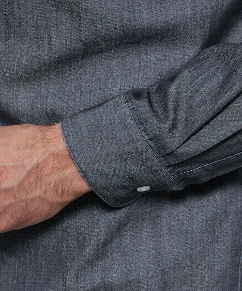 MACKINTOSH LONDON(MENS) / マッキントッシュ ロンドン 　メンズ シャツ・ブラウス | ノンツイストコットンデニムバンドカラーシャツ | 詳細5