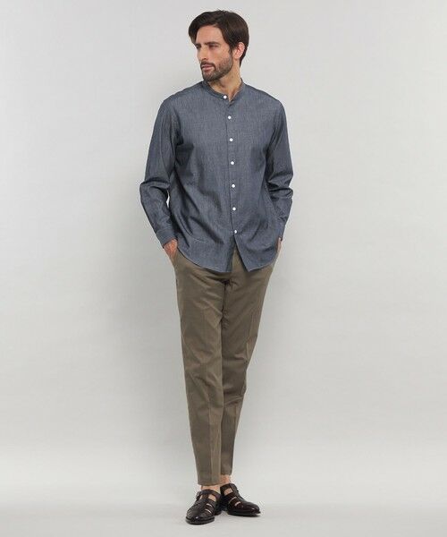 MACKINTOSH LONDON(MENS) / マッキントッシュ ロンドン 　メンズ シャツ・ブラウス | ノンツイストコットンデニムバンドカラーシャツ | 詳細1