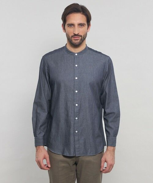 MACKINTOSH LONDON(MENS) / マッキントッシュ ロンドン 　メンズ シャツ・ブラウス | ノンツイストコットンデニムバンドカラーシャツ | 詳細2