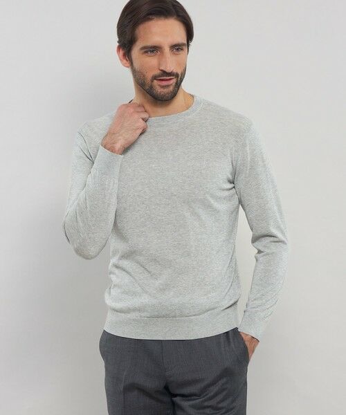 MACKINTOSH LONDON(MENS)/マッキントッシュ ロンドン メンズ 【WEB・一部店舗限定】ハイゲージコットンクルーネックニット グレー LL MACKINTOSH LONDON(MENS)/マッキントッシュ ロンドン メンズ 【WEB・一部店舗限定】ハイゲージコットンクルーネックニット グレー LL