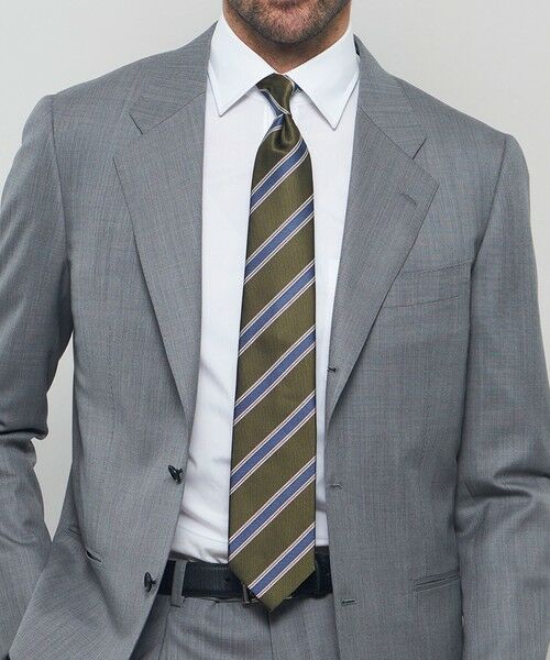 MACKINTOSH LONDON(MENS) / マッキントッシュ ロンドン 　メンズ ネクタイ | ツイルストライプ柄ネクタイ | 詳細1