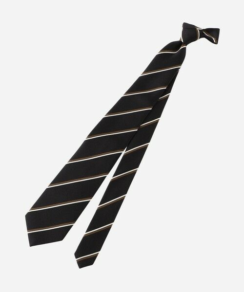 MACKINTOSH LONDON(MENS)/マッキントッシュ ロンドン メンズ レップストライプ柄ネクタイ ブラック X MACKINTOSH LONDON(MENS)/マッキントッシュ ロンドン メンズ レップストライプ柄ネクタイ ブラック X