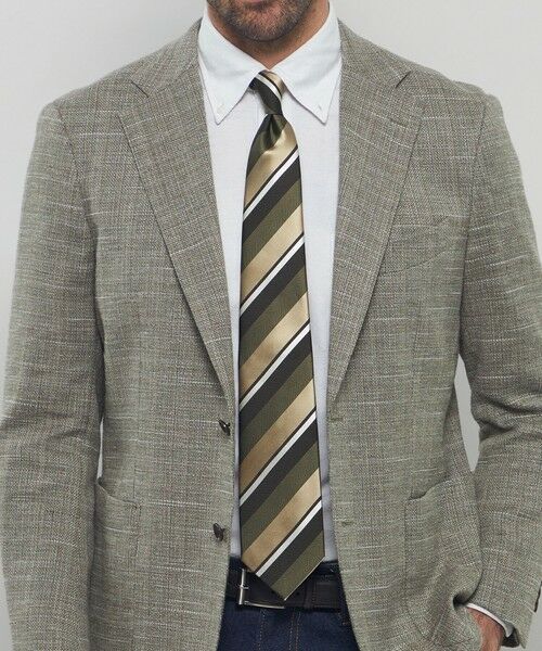 MACKINTOSH LONDON(MENS) / マッキントッシュ ロンドン 　メンズ ネクタイ | サテンストライプ柄ネクタイ | 詳細1