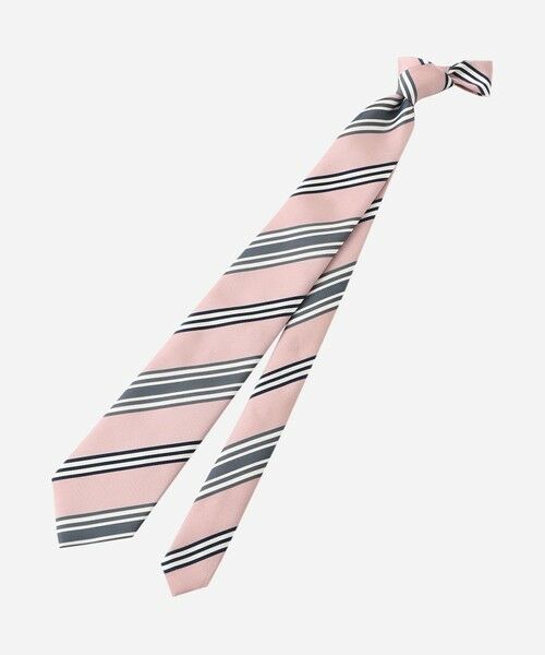 MACKINTOSH LONDON(MENS)/マッキントッシュ ロンドン メンズ バスケットストライプ柄ネクタイ レッド X MACKINTOSH LONDON(MENS)/マッキントッシュ ロンドン メンズ バスケットストライプ柄ネクタイ レッド X
