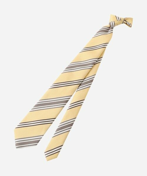 MACKINTOSH LONDON(MENS)/マッキントッシュ ロンドン メンズ バスケットストライプ柄ネクタイ イエロー2 X MACKINTOSH LONDON(MENS)/マッキントッシュ ロンドン メンズ バスケットストライプ柄ネクタイ イエロー2 X