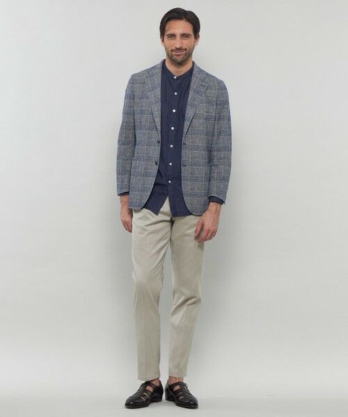 MACKINTOSH LONDON(MENS) / マッキントッシュ ロンドン メンズ ノーカラージャケット | 【FLEX JERSEY】【LANIFICIO ROMA/ラニフィーチョ ローマ】グレンチェックジャケット | 詳細1