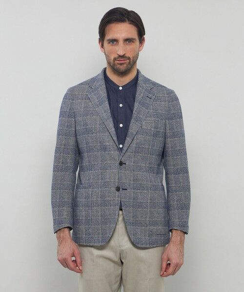 MACKINTOSH LONDON(MENS) / マッキントッシュ ロンドン メンズ ノーカラージャケット | 【FLEX JERSEY】【LANIFICIO ROMA/ラニフィーチョ ローマ】グレンチェックジャケット | 詳細2