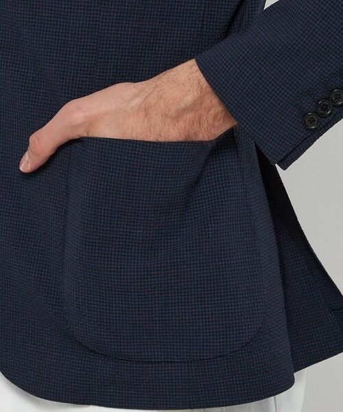 MACKINTOSH LONDON(MENS) / マッキントッシュ ロンドン 　メンズ ノーカラージャケット | 【WEB・一部店舗限定】【REDA/レダ】マイクロチェックジャケット | 詳細7