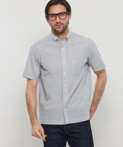 MACKINTOSH LONDON(MENS) / マッキントッシュ ロンドン 　メンズ シャツ・ブラウス | 【WEB・一部店舗限定】シアサッカーストライプ半袖ボタンダウンシャツ