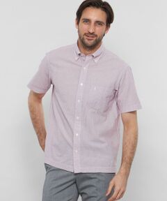 MACKINTOSH LONDON(MENS) / マッキントッシュ ロンドン 　メンズ シャツ・ブラウス | 【WEB・一部店舗限定】シアサッカーストライプ半袖ボタンダウンシャツ