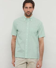 MACKINTOSH LONDON(MENS) / マッキントッシュ ロンドン 　メンズ シャツ・ブラウス | 【WEB・一部店舗限定】シアサッカーストライプ半袖ボタンダウンシャツ