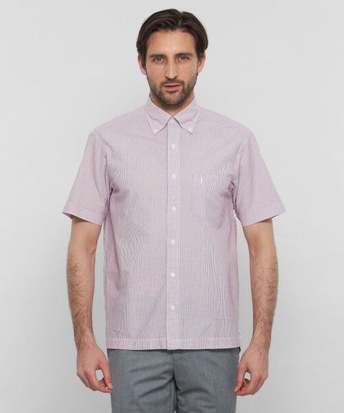 MACKINTOSH LONDON(MENS) / マッキントッシュ ロンドン メンズ シャツ・ブラウス | 【WEB・一部店舗限定】シアサッカーストライプ半袖ボタンダウンシャツ | 詳細5