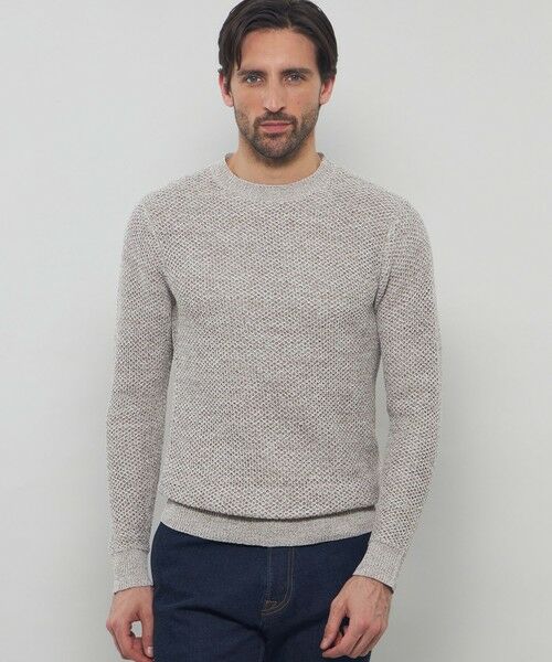 MACKINTOSH LONDON(MENS)/マッキントッシュ ロンドン メンズ ギマコットンクルーネックニット ベージュ6 L MACKINTOSH LONDON(MENS)/マッキントッシュ ロンドン メンズ ギマコットンクルーネックニット ベージュ6 L