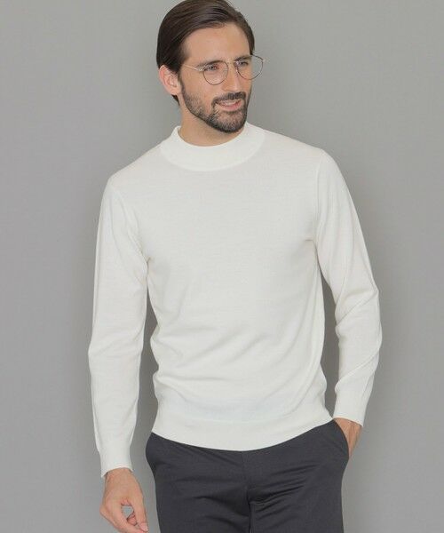 MACKINTOSH LONDON(MENS) / マッキントッシュ ロンドン メンズ ニット・セーター | 【WEB・一部店舗限定】ハイゲージ天竺モックネックニット(オフホワイト)