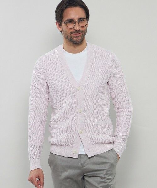 MACKINTOSH LONDON(MENS)/マッキントッシュ ロンドン メンズ ギマコットンカーディガン パープル LL MACKINTOSH LONDON(MENS)/マッキントッシュ ロンドン メンズ ギマコットンカーディガン パープル LL