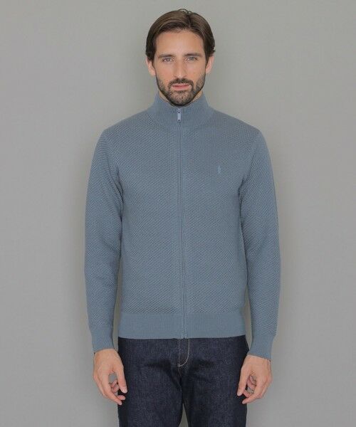 MACKINTOSH LONDON(MENS) / マッキントッシュ ロンドン 　メンズ ニット・セーター | 【WEB・一部店舗限定】ハイゲージケーブルフルジップアップニット | 詳細3